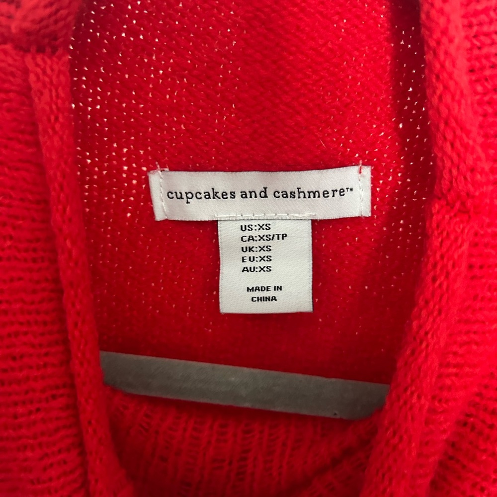 Cupcakes and Cashmere Red Heart Sweater XS Cozy‎ Valentine Love Core - Picture 7 of 8